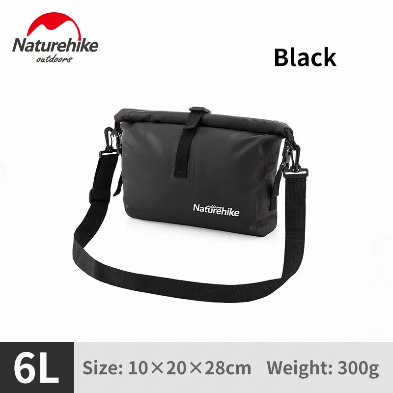 6L-Black Naturehike уличная водонепроницаемая сумка на одно плечо сухая влажная разделительная водонепроницаемая сумка пляж выходные Путешествия Плавание - Цвет: 6L-Black