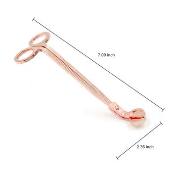

Candle Snuffer, Wick Trimmer & Wick Dipper Accessory Set for Candle Lovers (Rose Gold) Scented Candle Tools Set of Three