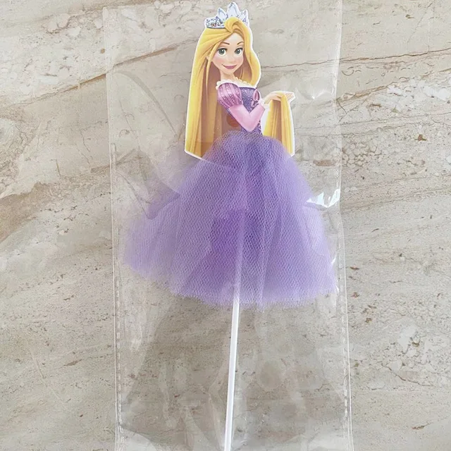 1pcs 21cm Princess Birthday Party Decorations Kids Cake Topper for Girls Birthday Decoration Anniversaire Cake Supplies princess