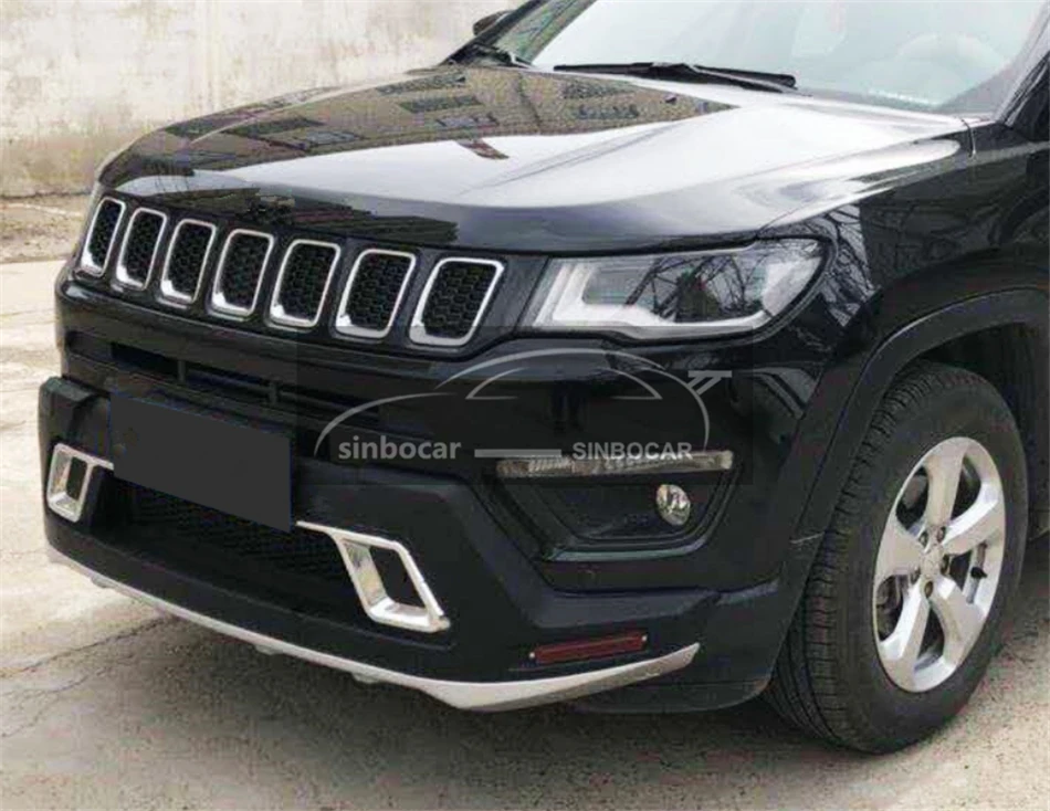 Автомобиль ABS пластик Передний+ Задний бампер протектор Подоконник Накладка багажник защита Накладка для джип компас Бампер протектор
