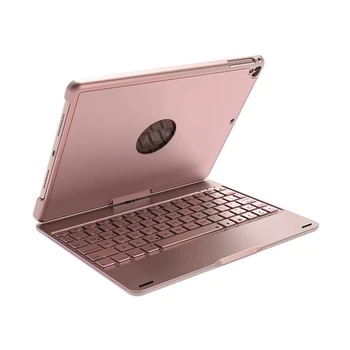 

F180 Wireless Bt Keyboard 360 Degree Rotating Portable Foldable Stand Protective Cover Holder Colorful Backlight Keypad For Ipad
