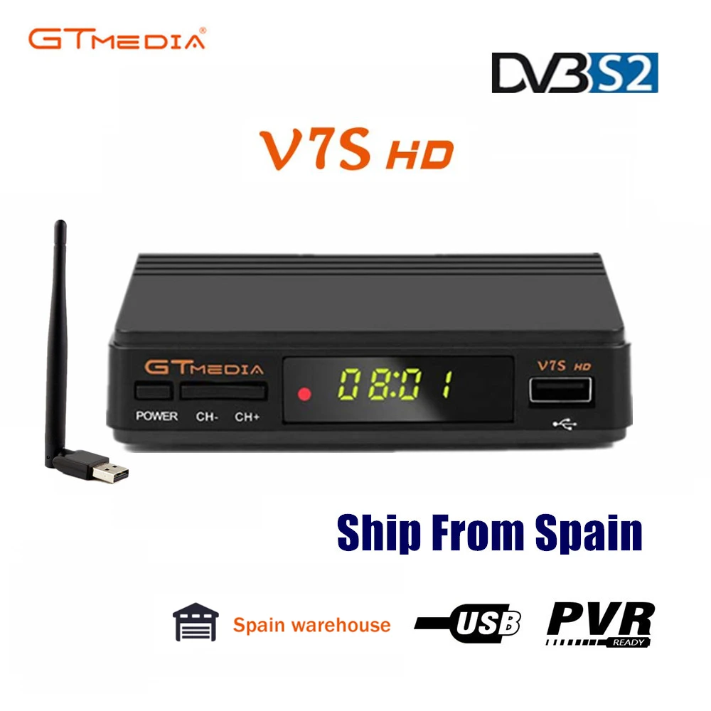 Оригинальный Freesat GTMEDIA V7S цифра спутниковый телевизионный ресивер Full 1080P DVB S2 HD