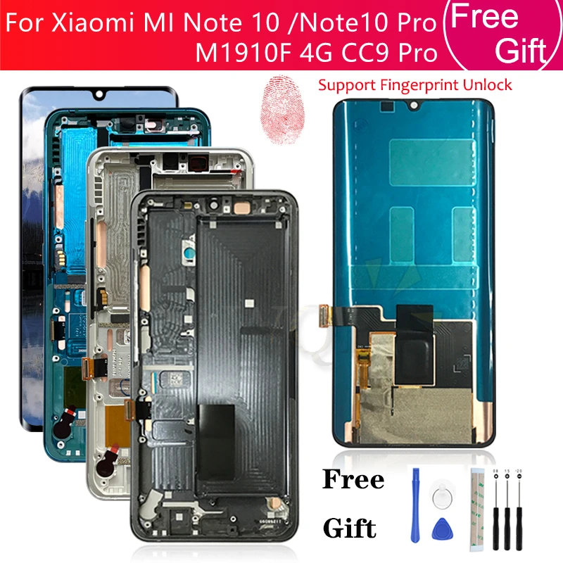 Экран для Xiaomi MI Note 10 ЖК-дисплей Сенсорная панель экран дигитайзер в сборе Mi Pro