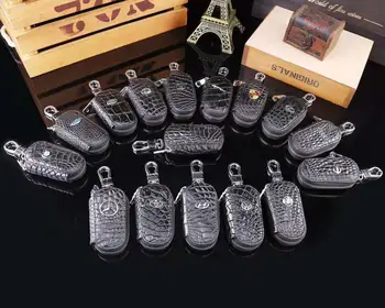

100% Genuine/Real crocodile skin house and car locker key holder case and wallet purse with stainless steel silver buckle ring