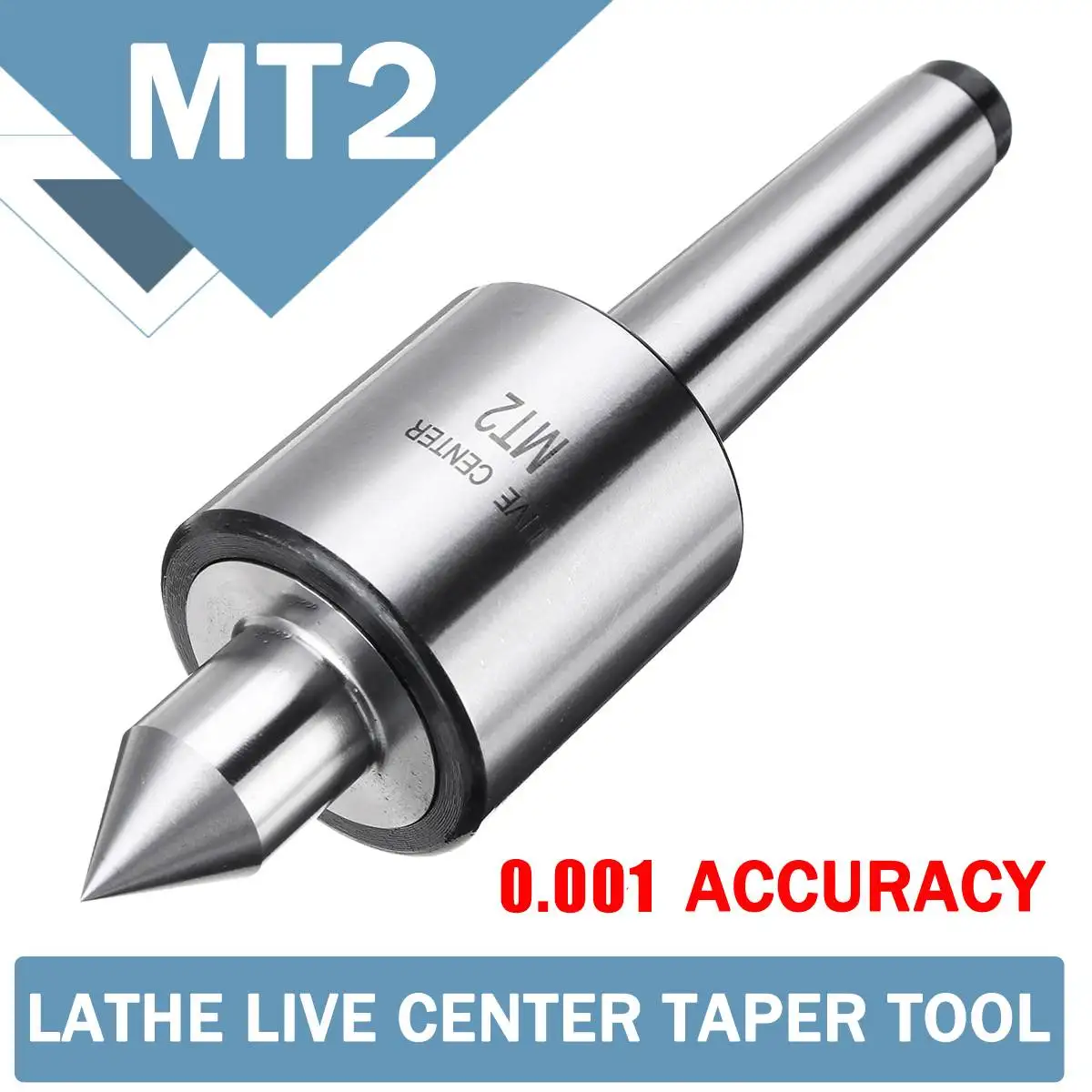 

WOLIKE MT2 0.02 Inch 0.001 Precisions Revolving Center Medium Lathe Taper Machine Tool Triple Bearing For Lathe Turning Tool