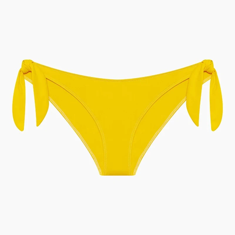 yellow 1 Sfit, новинка, Холтер, бикини, топ, Одноцветный, Раздельный купальник, топ, сексуальный, галстук, стринги, бикини, низ, высокая талия, хипстер, бикини, бюстгальтер - Цвет: yellow 1