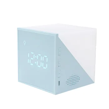 

Creative Square Clock Cartoon USB Charge Digital LED night light intelligent Voice Thermomet Intelligence Home Room Accessory
