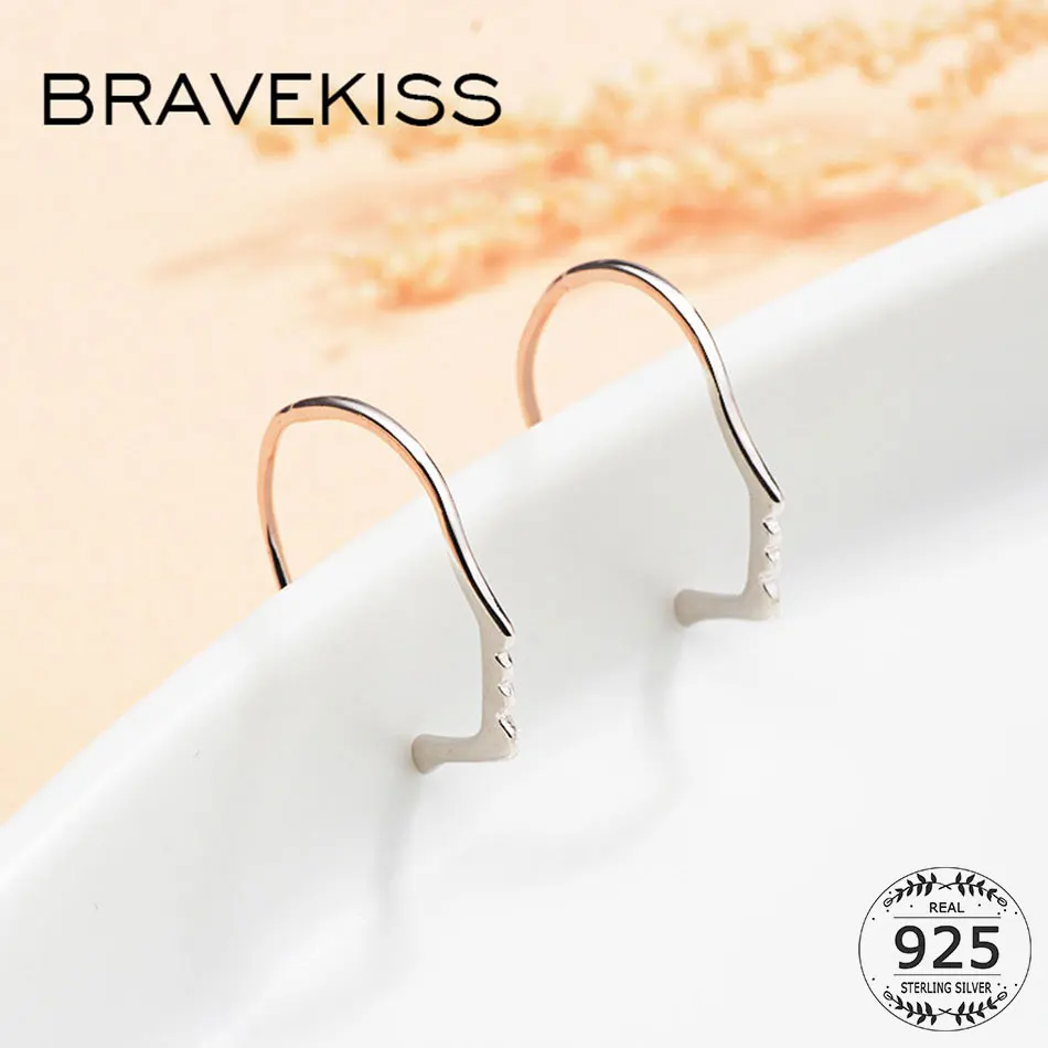 

BRAVEKISS Hollow Portrait 925 Sterling Silver face earrings for Women Korean Fashion Jewel personality accessories BLE0601