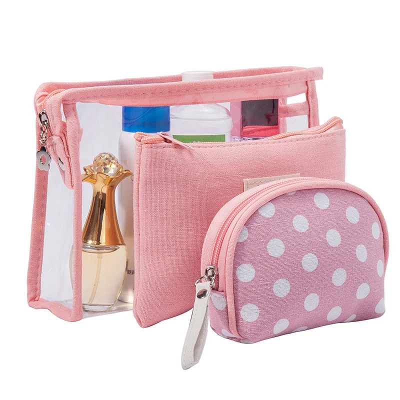 Waterproof Women 3pcs/set PVC Cosmetic Organizer Makeup Clutch Casual Home Travel Wash Toiletry Beauty Storage Bags Pouch | Дом и сад