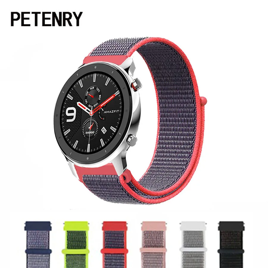 

Nylon Strap for Amazfit GTR 47mm Watch Band for Xiaomi Huami Amazfit Pace/Stratos 2 2S Bracelet for Huawei Watch GT Band 22mm