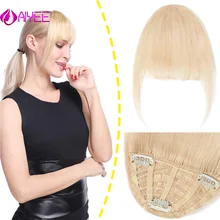 AIYEE, 6 дюймов, короткие волосы, челка для наращивания, волосы на заколках, прямые, спереди, поддельные, бахрома, воздушный зажим для волос, челка для косплея