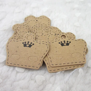 

100pcs/lot Storage Retro Accessory Earring Display Portable Handmade Jewelry Small DIY Paper Packing Card