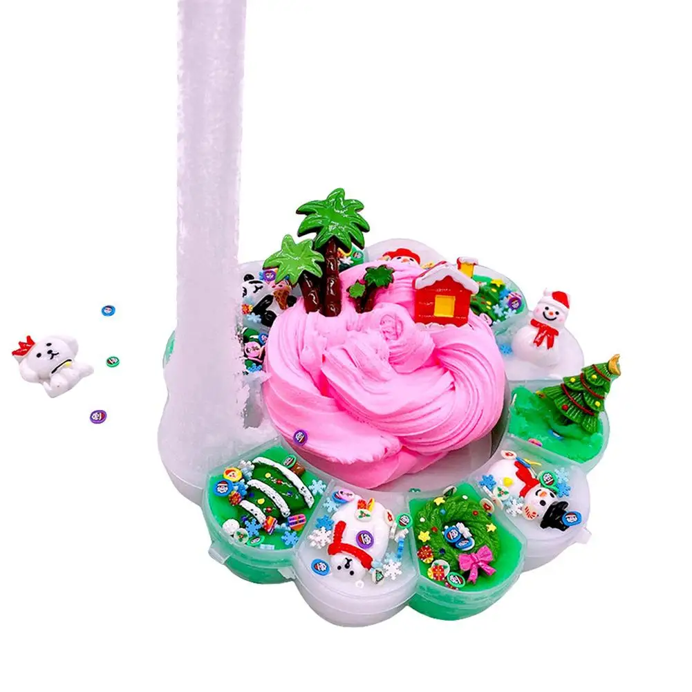 Slime Mud Crystal Kit Cute Sun Flower Box DIY Charm Kit Relief Stress Toy Slime Kit Supplies For Children