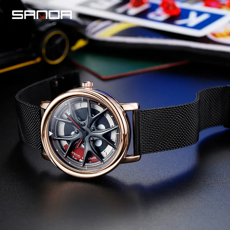 

SANDA Hot Selling Fortunes Fashion And Personality MEN'S Watch Creative Students Sports Mesh Belt Watch