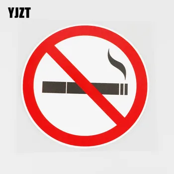 

YJZT 12.6CMX12.6CM Smoking Is Forbidden Here PVC Decal Car Sticker Graphical 11B-0029