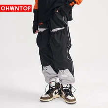 Big pocket Patchwork Harem Joggers Pants Men Cargo Pants Streetwear Hip Hop Harajuku Casual Fashion Loose Trousers Men Clothing