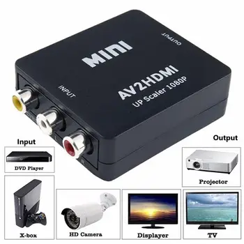 

RCA AV Input to HDMI Output Upscaler Composite Adapter 1080P Video Converter