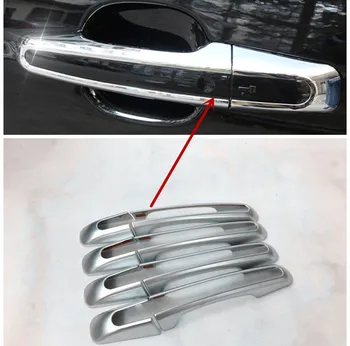 

Chrome Bright Silver Car Door Handle Cover Trim Frame Stickers For Jaguar XE X760 XF X260 F-PACE X761 2015 2016 2017 2018 2019