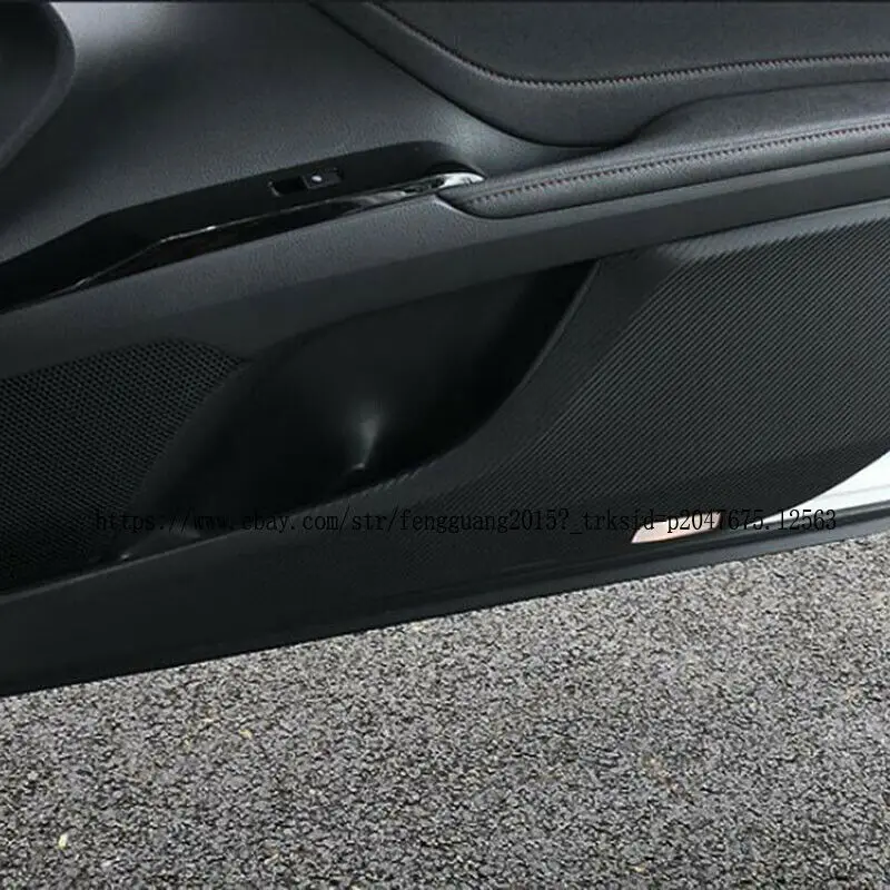 Подходит для Toyota Camry- 1 комплект черный PU дверь внутренняя защитная пленка крышка автомобиля переоборудование