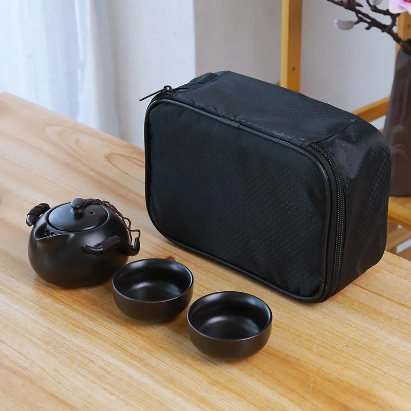 Керамический чайник gaiwan китайский дорожный керамический чайник для Пуэр китайский чайник Портативный чайный набор посуда для напитков