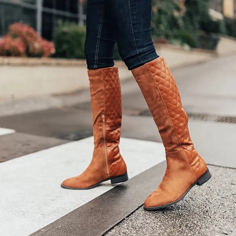 

Litthing Slim Boots Sexy Over The Knee High Suede Leahter Women Snow Boots Women's Fashion Winter Thigh High Boots Shoes Woman