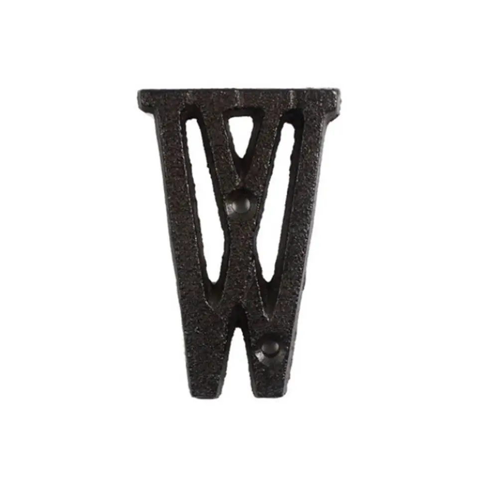 A to Z Metal Alphabet Letter Wrought Iron Letters Symbols Sign for Office Room House Door Address Signs Metal Door Plates - Цвет: W