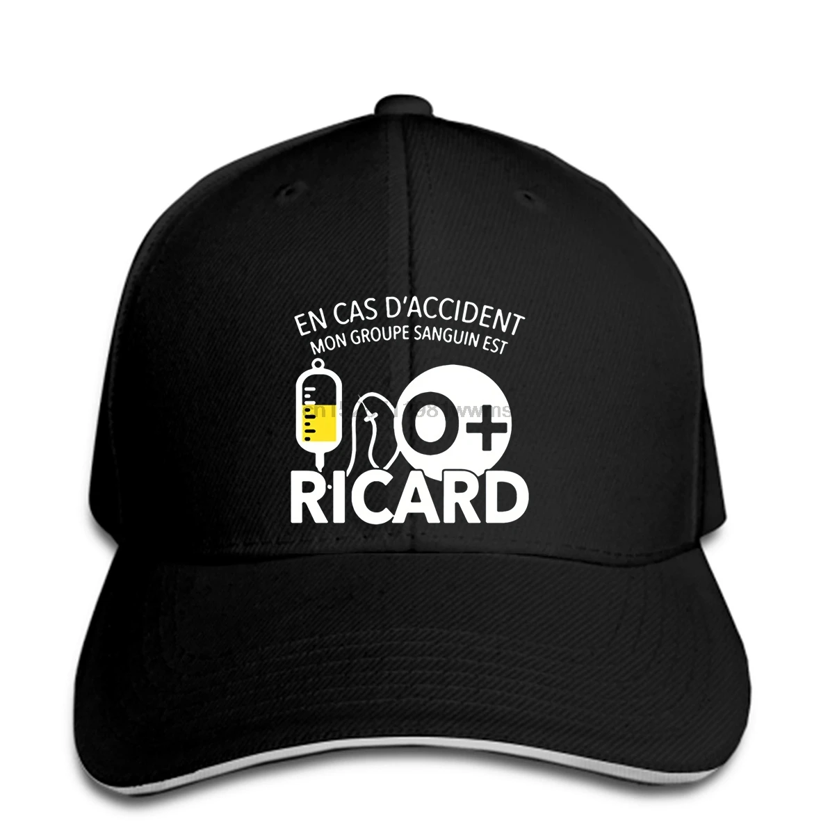 Бейсбольная кепка Cas D Accident Mon Groupe Sanguin Est O Ricard, великолепная Кепка в стиле хип-хоп, необычная Кепка
