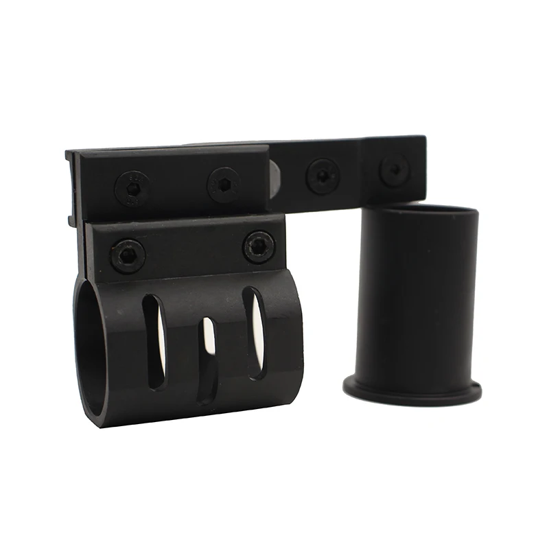 Tactical Offset Flashlight Ring Mount Matte Black Aluminum 3.47" For M-lok