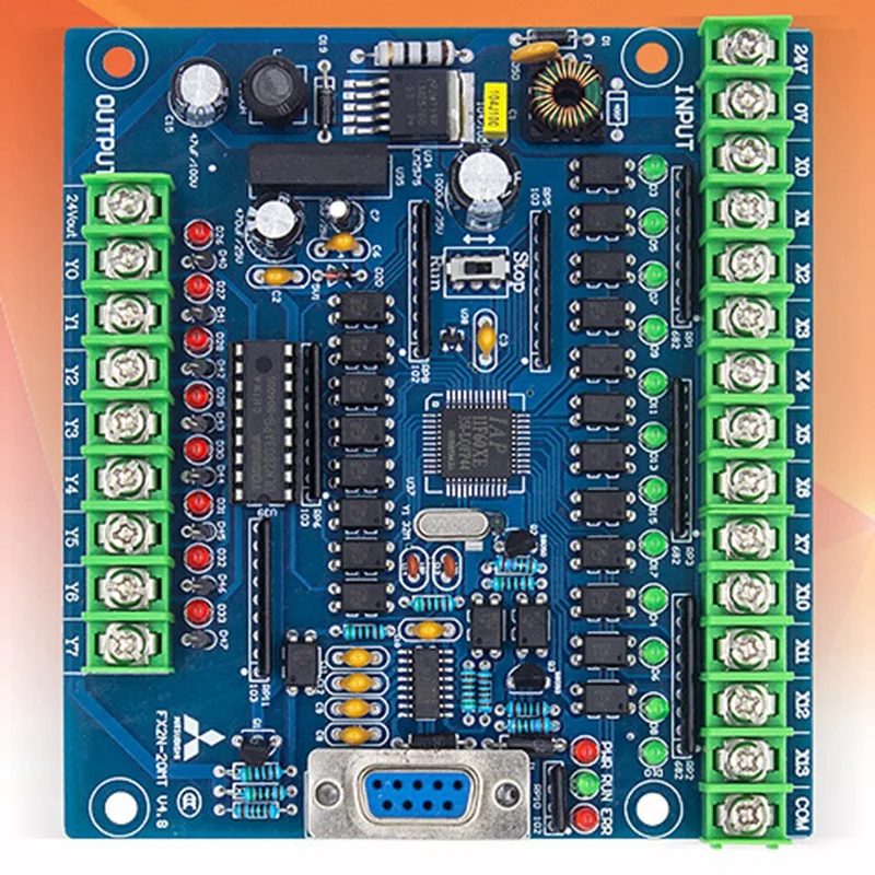 Industrial Programmable Control Board FX2N-20MT 12 Input 8 Output 24V 0.5A Control Board Module