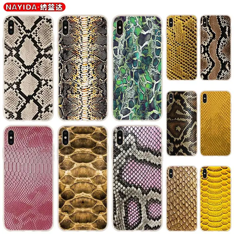 Soft Case For iPhone 13 12 11 Pro X XS Max XR 6 7 8 G Plus SE 2020 Mini Cover python yellow gold Snake skin | Мобильные телефоны и
