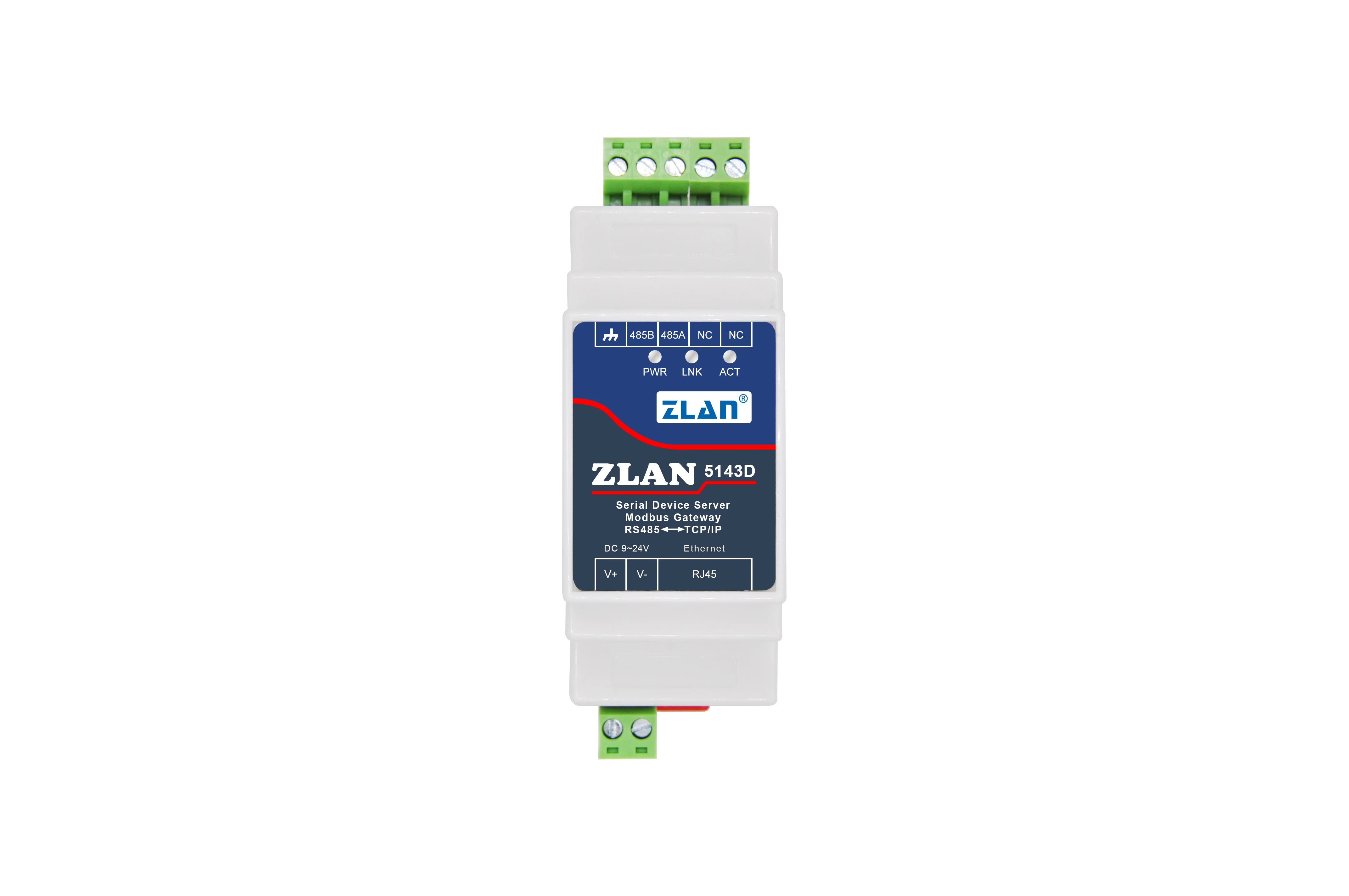 ZLAN5143D Din рейка монтажный RS485 Серийный порт к TCP/IP Ethernet конвертер Modbus RTU TCP сервер| |