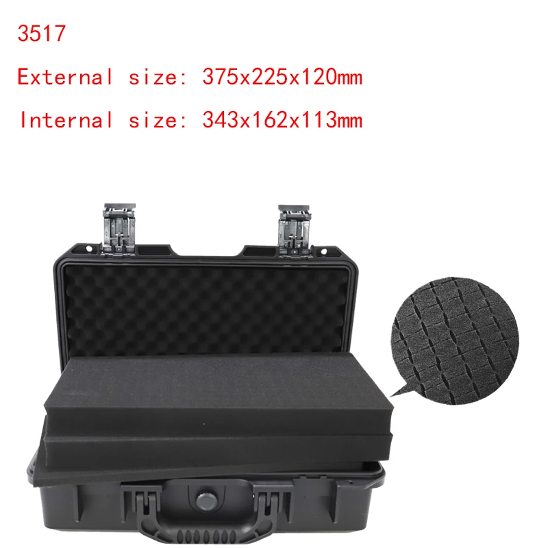 New Portable Plastic Protective Safety Tool Box Waterproof Anti-fall Precision Instrument Case Sponge Shockproof ToolBox portable tool chest Tool Storage Items