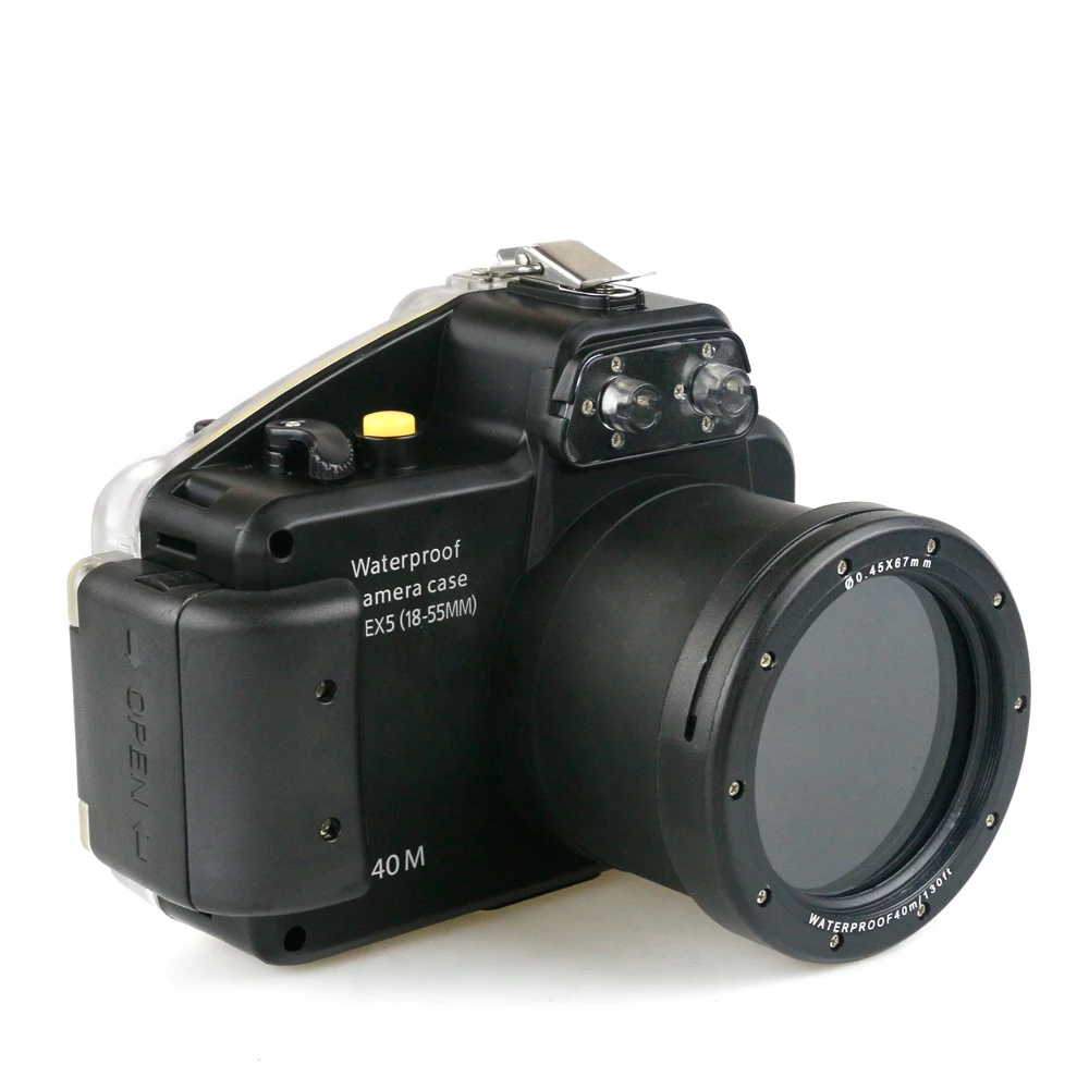 Для камеры sony Nex-5 Nex5 16 мм 18-55 мм объектив 40 м/130 футов Дайвинг камера водонепроницаемый корпус сумка водонепроницаемый чехол Крышка Коробка