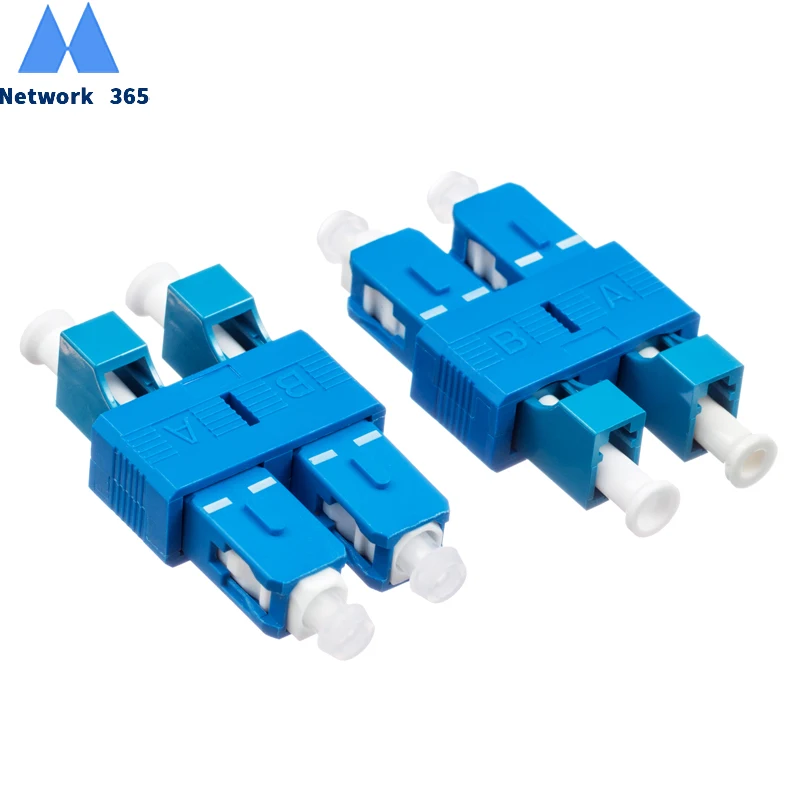 

Free Shipping SC/UPC-LC/UPC Singlemode Optical Adapter SC Male to LC Female Double core Fiber Optic Adapter