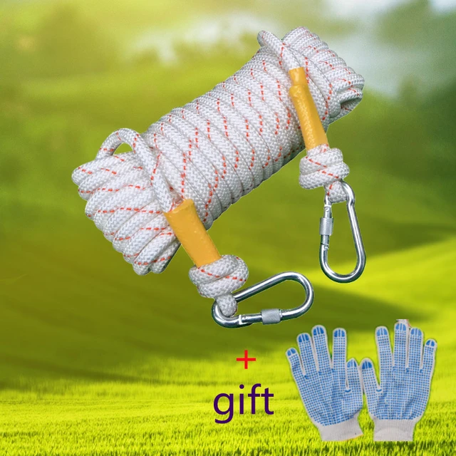 Outdoor 8mm Climbing Rope Rock High Strength Static Survival Emergency Fire  Rescue Safety Rope Cord Hiking