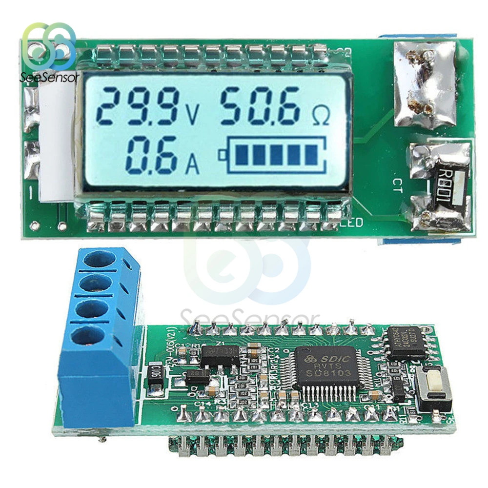 18650 26650 цифровой ЖК-дисплей литий-ионный тестер-Измеритель для аккумулятора напряжение/ток/сопротивление/емкость батареи тестер