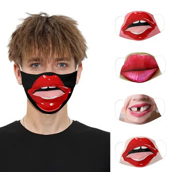 

5PCS Unisex Print Windproof Face Shield Face Mask Breathable Face Shield Cloth Reusable Mouth Mask Washable mondmaskers