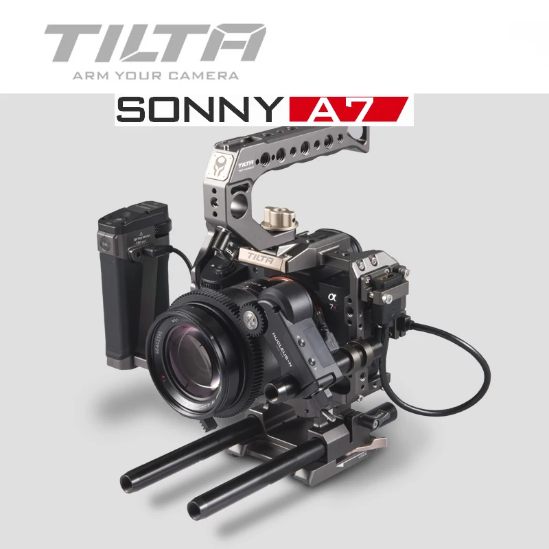 Tilta A7 A9 комплект для установки в полную клетку TA-T17-A-G ручка для sony A7II A7III A7S A7S II A7R II A7R IV A9 Rig Cage