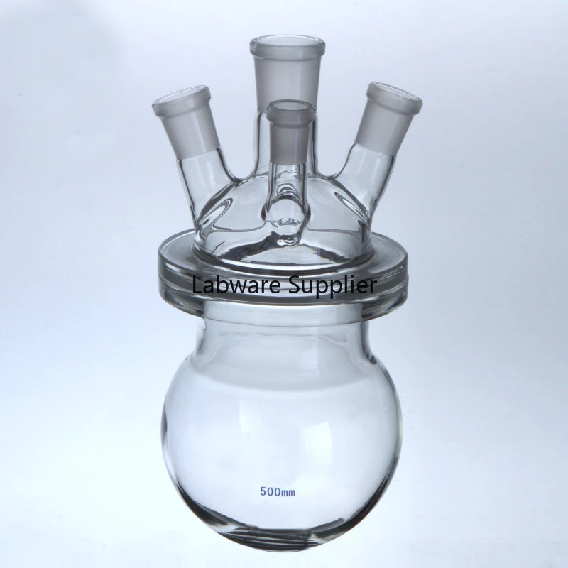 

250ml 500ml 1000ml 2000ml four mothes global glass reactor heavy sheet glass reaction still reaction flask free shipping
