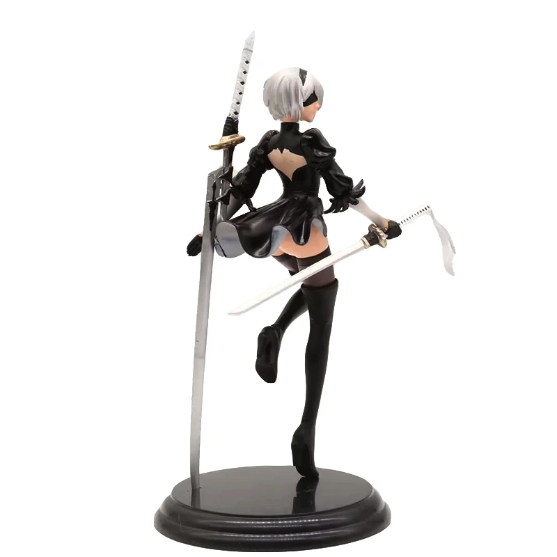 NieR Automata 25 см 2B боевой робот ПВХ Figma подвижные фигурки модель мультфильм фильм Подарок Коллекционные игрушки для детей куклы