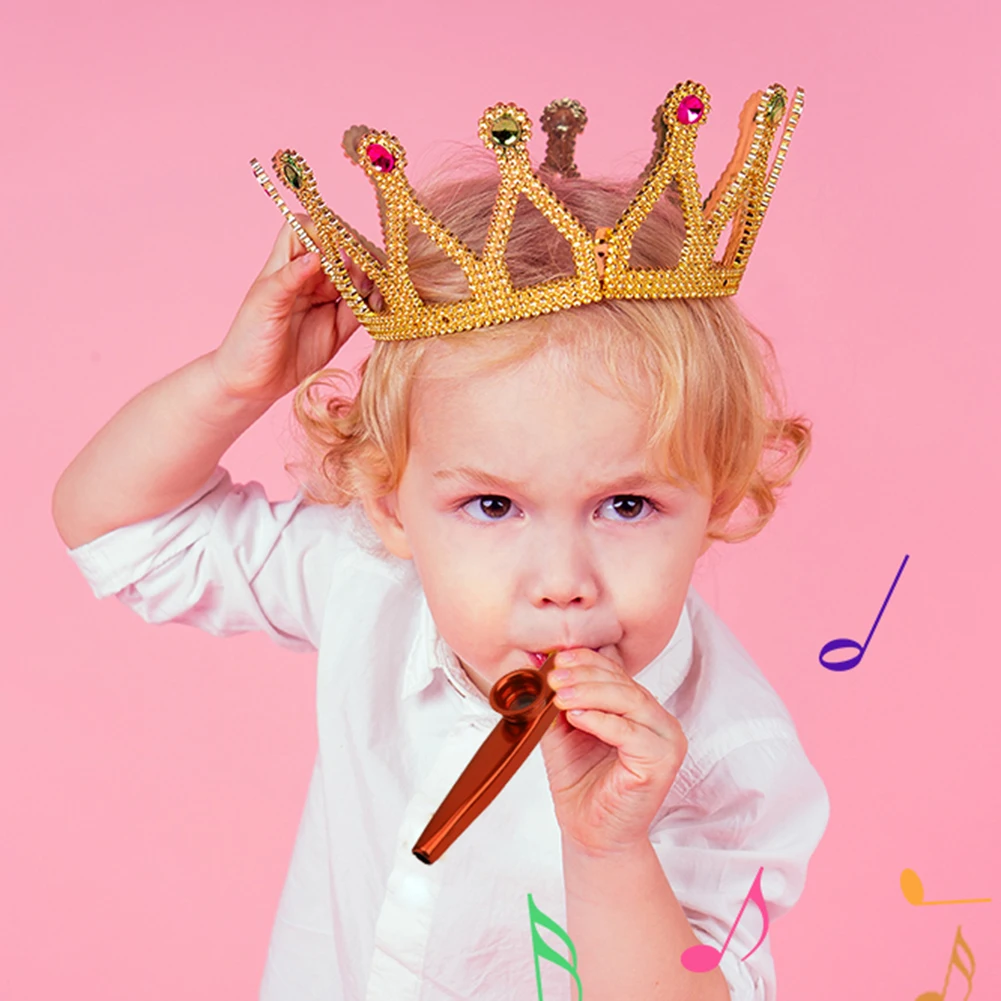 Metal Kazoos Musical Woodwind Instrument Mouth Flutes for Beginner Children Musical Instruments