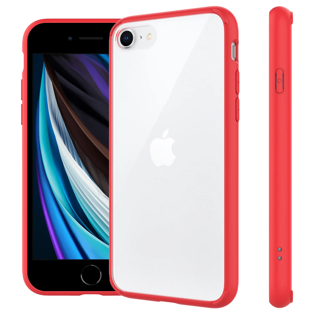 For iPhone SE 2020/SE2 4.7 Inch Phone Case TPU + PC Shock absorbing Anti-scratch Protective Shell HD Transparent |