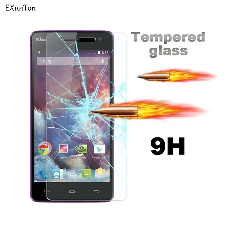 

EXUNTON 2.5D Tempered Glass for Wiko HARRY2 U FEEL GO WIM VIEW2 PLUS GO Screen Protector for SUNNY3 PLUS FEVER Protective Glass