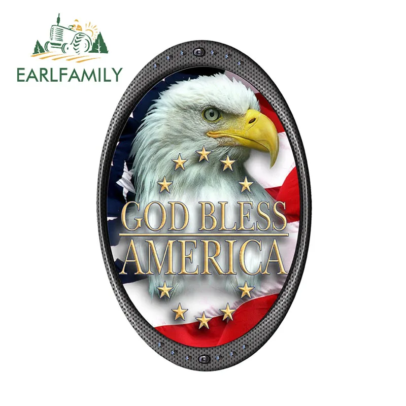 EARLFAMILY 13 см x 8 God Bless America забавные автомобильные наклейки водонепроницаемые сделай