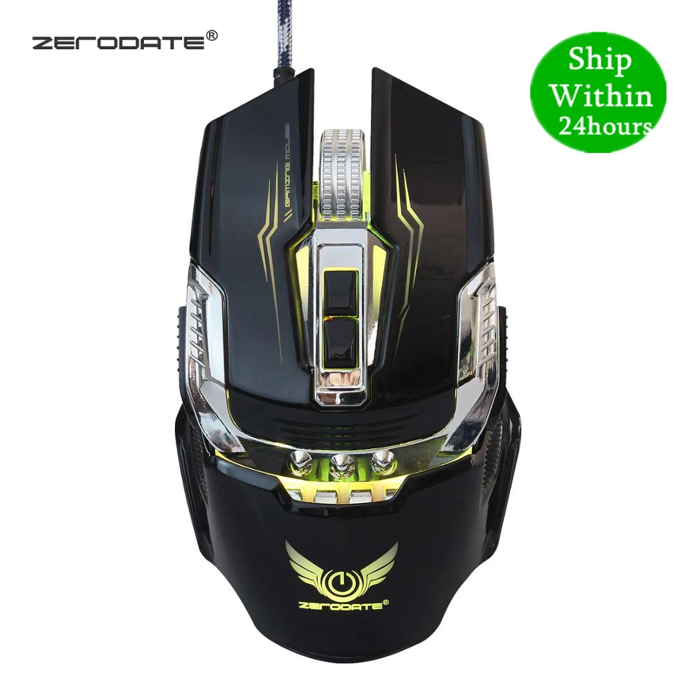 Проводная USB игровая мышь ZERODATE X900 с 7 кнопками механическая компьютерная для пк