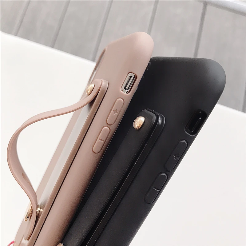 Чехол с ремешком на запястье для Xiaomi mi 8 9 Lite SE 9T Pro CC9 A3 Red mi Note 7 6 5 K20 Pro 7A 6A Pocophone F1 силиконовый чехол-подставка