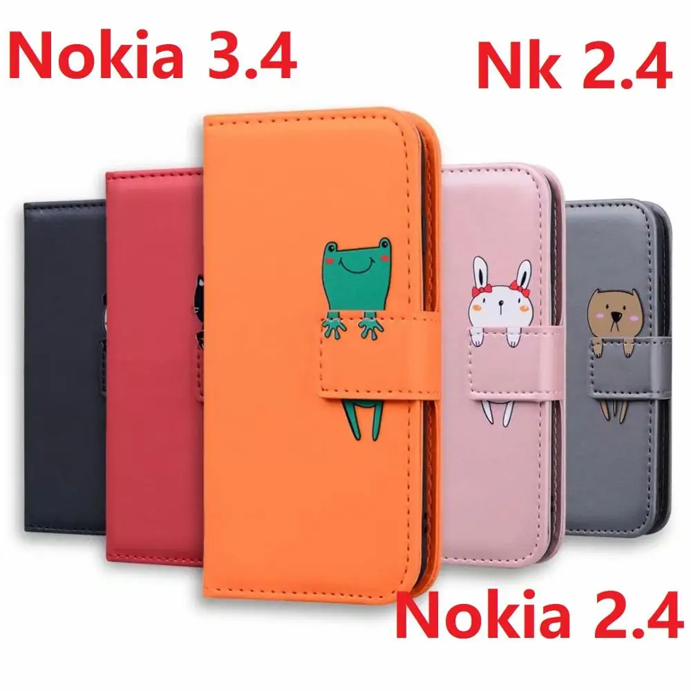 Чехол для Nokia 2 4 роскошный Магнитный чехол-книжка с подставкой и мультяшной