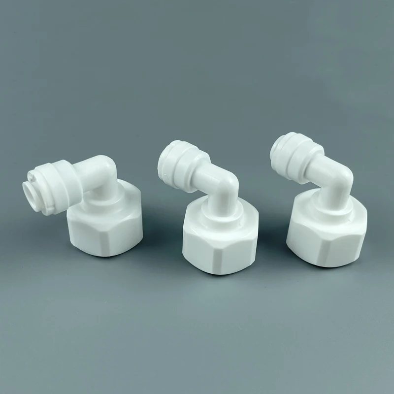 Raccordo Per Acqua Ro Gomito 1/4 "3/8" Tubo Flessibile Od X 1/4 "1/2" Bsp Femmina Tubo Di Plastica Connettore Rapido Per Acquario Inverso