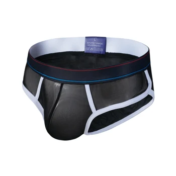 

Sexy Gay Underwear Men Briefs Shorts Ultra-thin Transparent Mesh Panties Man Low Waist U Convex Pouch Underpants Cueca M-XXL