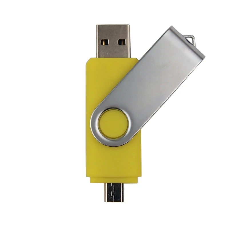 Пользовательский логотип 10 шт. USB2.0 Usb флэш-накопитель 32 Гб OTG для смартфонов Android/ПК высокоскоростной Usb флешка 16 ГБ 8 ГБ свадебный подарок - Цвет: Yellow